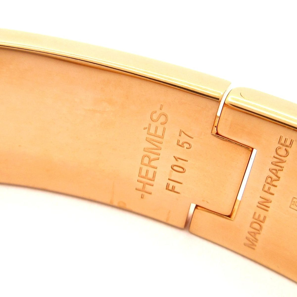 Hermes Bangle Clic H Pink Gold Bracelet — view 4
