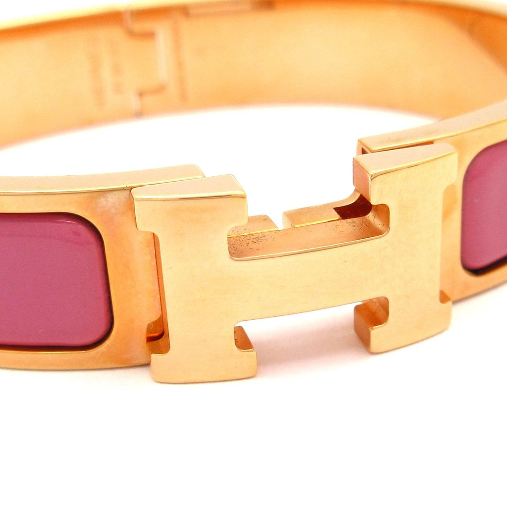 Hermes Bangle Clic H Pink Gold Bracelet — view 5