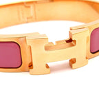 Hermes Bangle Clic H Pink Gold Bracelet — view 5