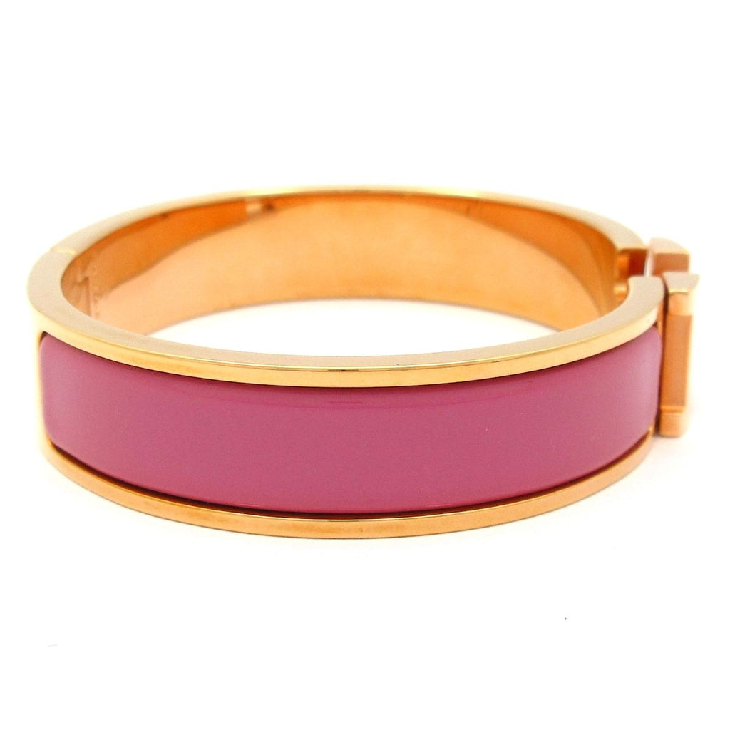 Hermes Bangle Clic H Pink Gold Bracelet — view 2