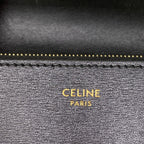 Celine Wallet Long Card Case Black Leather with Triomphe Flap — view 5