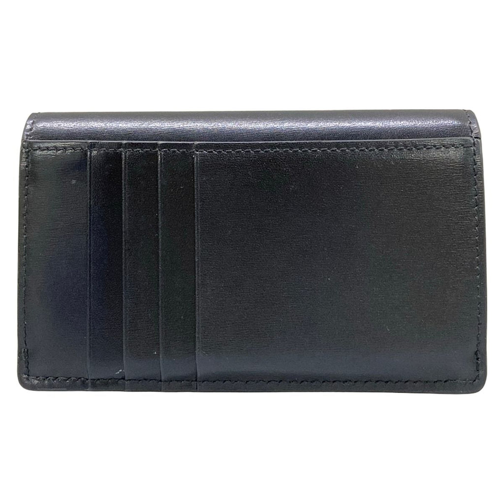 Celine Wallet Long Card Case Black Leather with Triomphe Flap — view 2