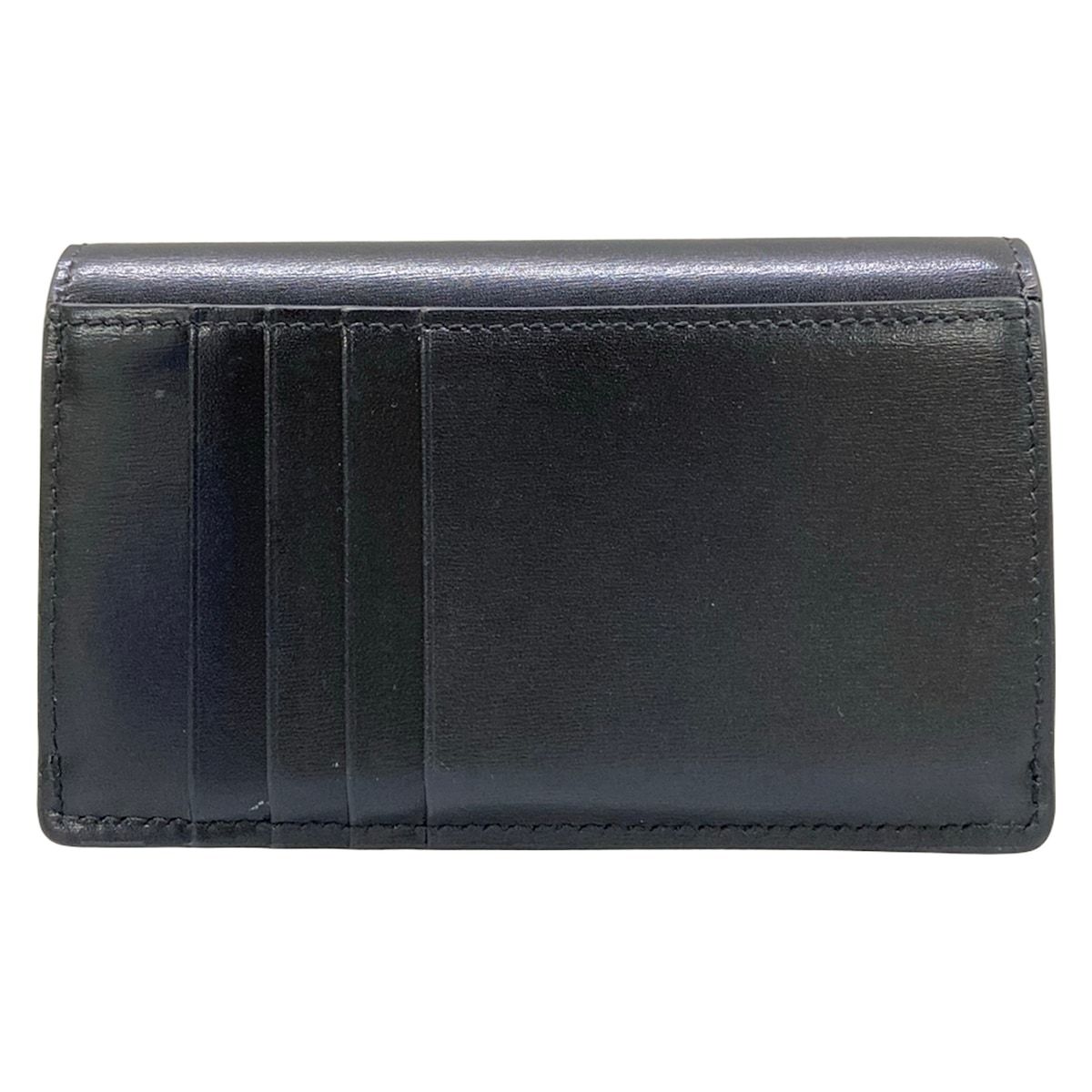Celine Wallet Long Card Case Black Leather with Triomphe Flap — view 2