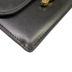 Celine Wallet Long Card Case Black Leather with Triomphe Flap — view 6