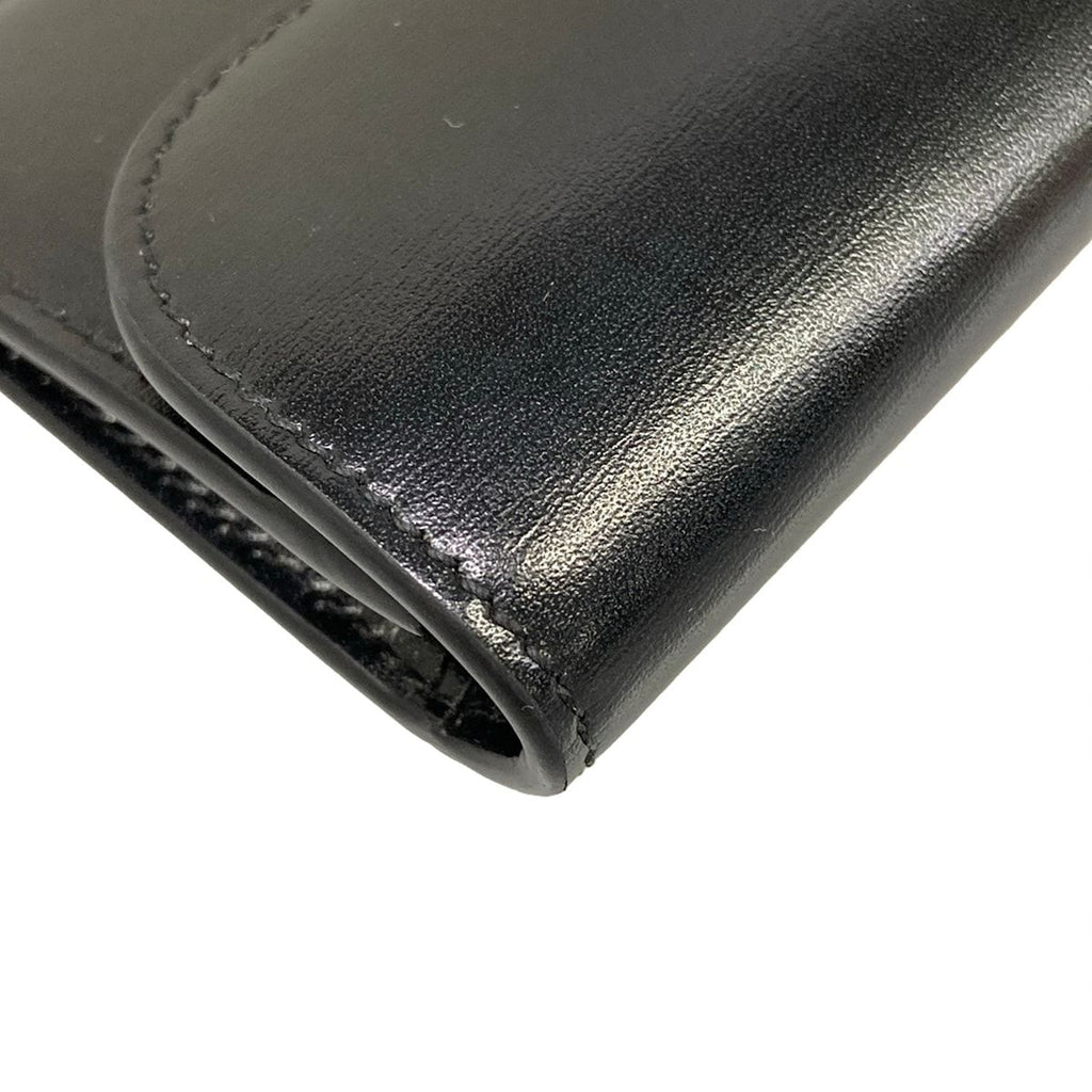Celine Wallet Long Card Case Black Leather with Triomphe Flap — view 7