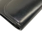 Celine Wallet Long Card Case Black Leather with Triomphe Flap — view 7