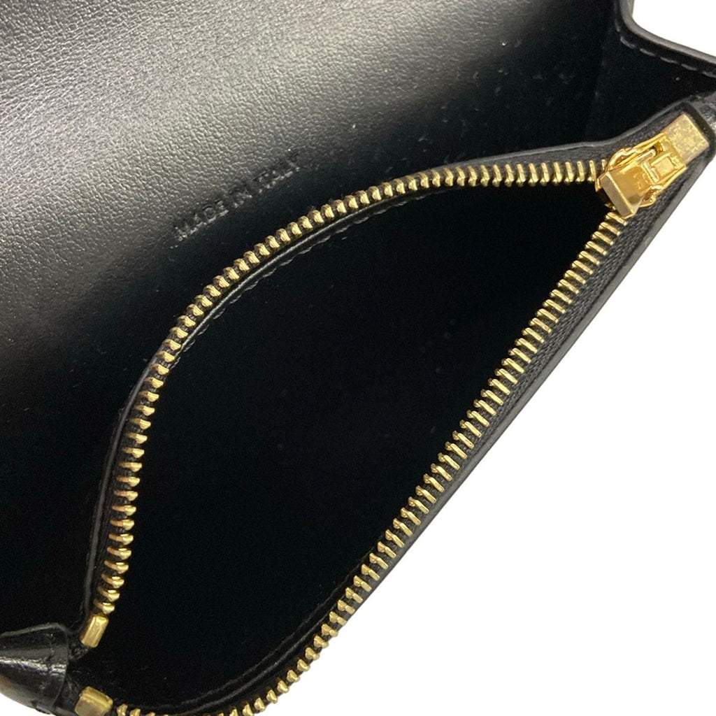 Celine Wallet Long Card Case Black Leather with Triomphe Flap — view 4