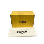 Fendi Key Holder Beige Black Yellow Squirrel Leather Mink — view 5