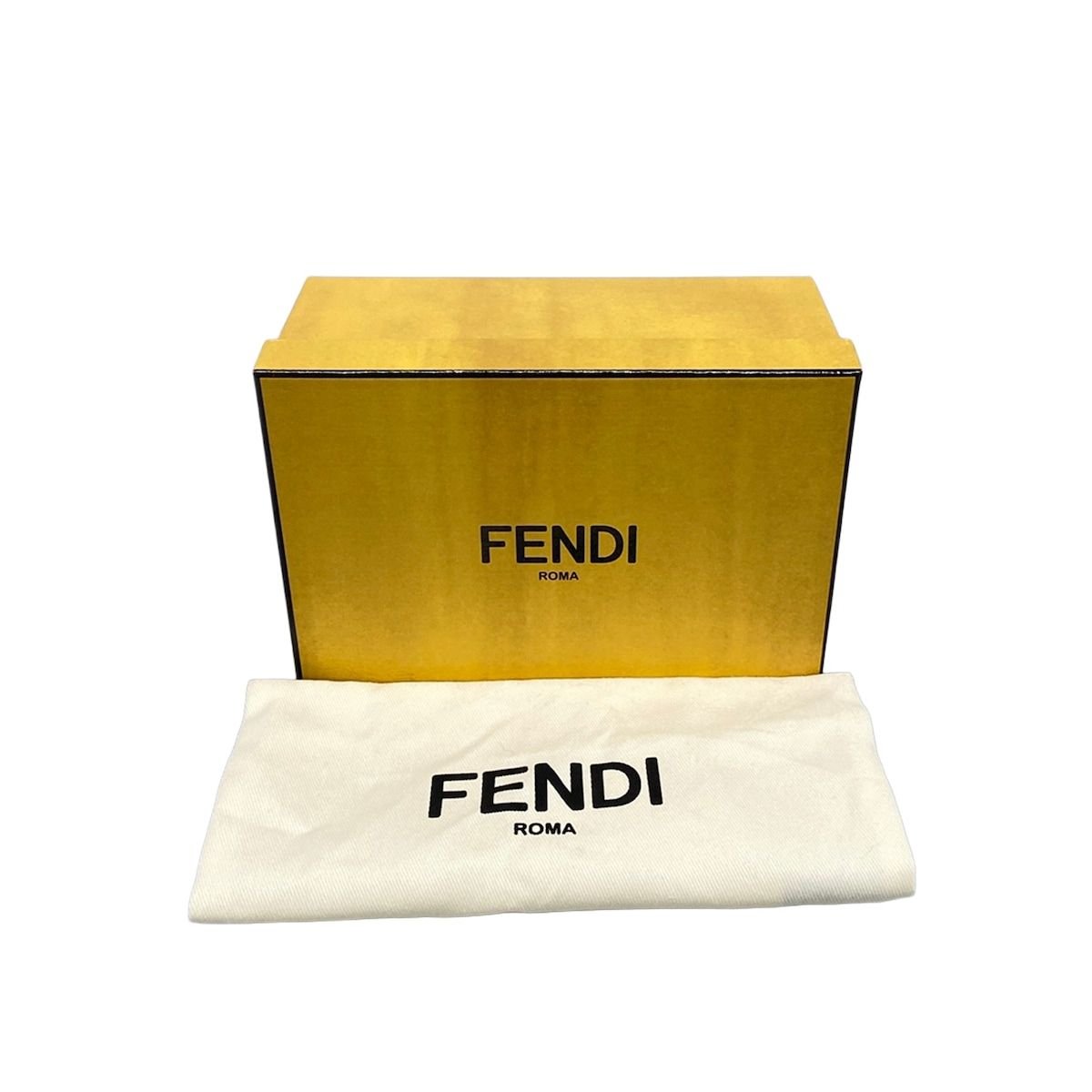 Fendi Key Holder Beige Black Yellow Squirrel Leather Mink — view 5