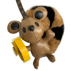 Fendi Key Holder Beige Black Yellow Squirrel Leather Mink — view 6