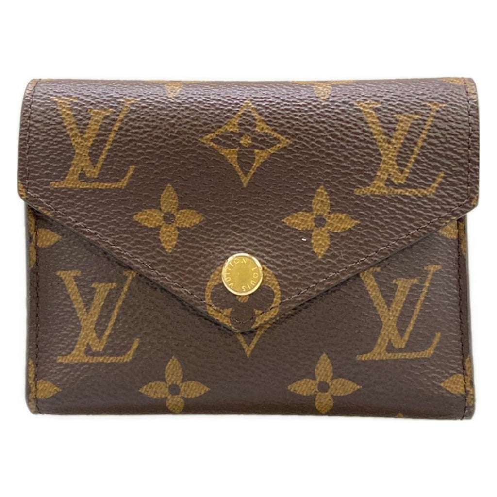 Louis Vuitton Trifold Wallet Monogram Portefeuille Victorine Leather Cowhide