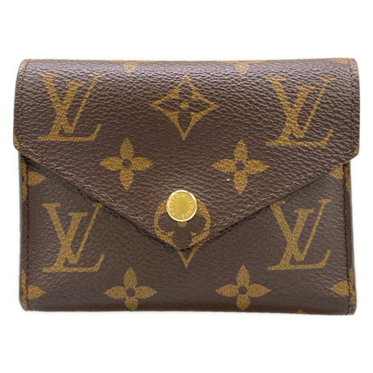 Louis Vuitton Trifold Wallet Monogram Portefeuille Victorine Leather Cowhide