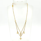 Louis Vuitton Necklace LV Flora Glam Gold White — view 2