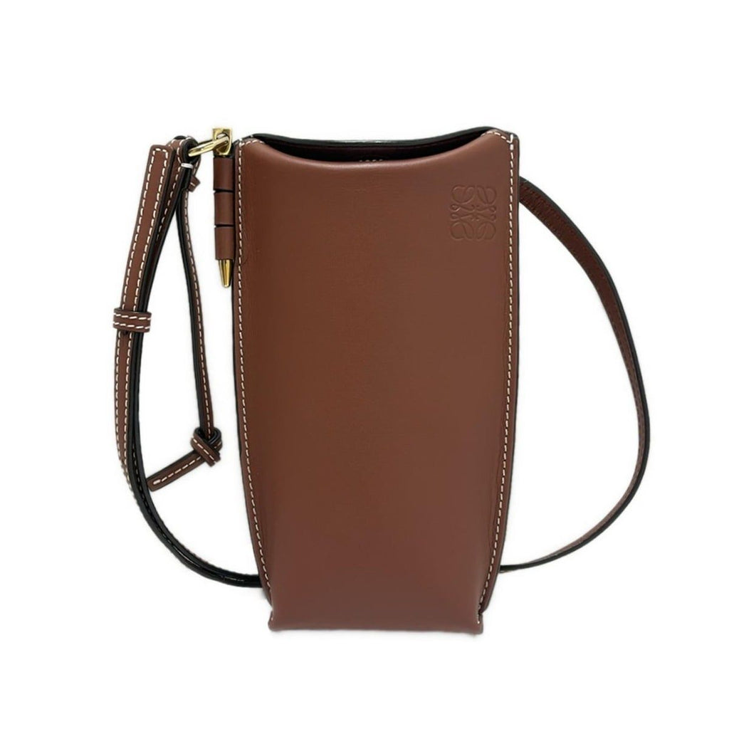 Loewe Shoulder Bag Dark Brown Leather