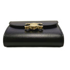 Celine Small Flap Wallet Triomphe Shiny Calfskin Trifold Black — view 4