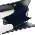 Celine Small Flap Wallet Triomphe Shiny Calfskin Trifold Black — view 6