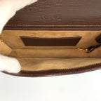 Loewe Anagram Brown Gold Leather Clutch — view 7
