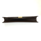 Loewe Anagram Brown Gold Leather Clutch — view 8