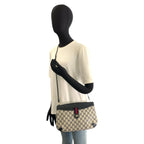 Gucci Vintage Gray Navy GG Supreme Canvas Leather 904 02 026 Shoulder Bag — view 6