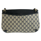 Gucci Vintage Gray Navy GG Supreme Canvas Leather 904 02 026 Shoulder Bag — view 2