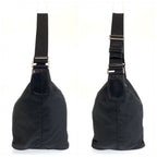 Prada Tessuto Black Silver Nylon Shoulder Bag — view 7