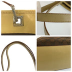 Gucci Brown Yellow Silver GG Canvas Leather Tote Shoulder Bag — view 6