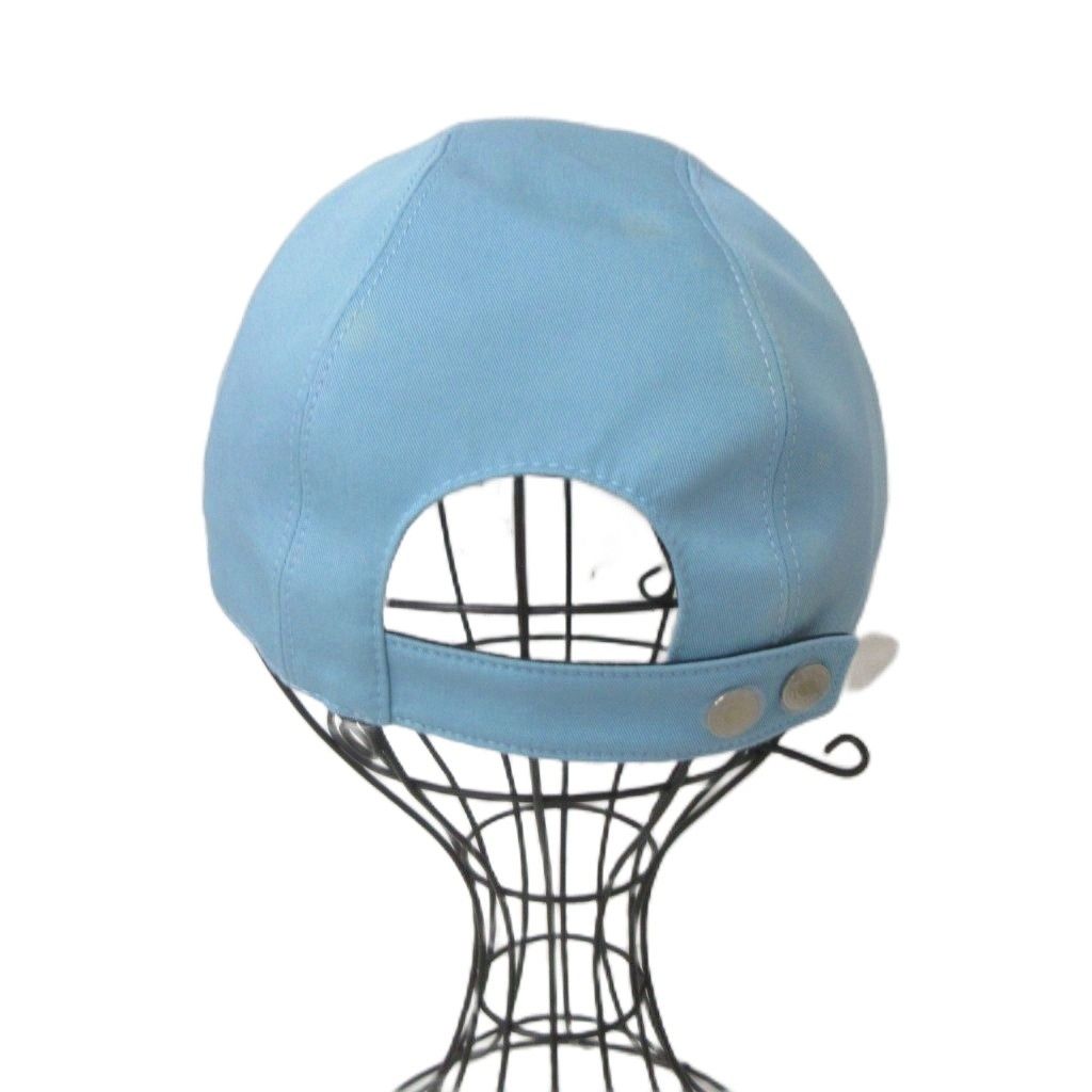 Hermes Cap Logo Snap Button Baby Blue Mnk 11 Hat — view 4