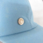Hermes Cap Logo Snap Button Baby Blue Mnk 11 Hat — view 6