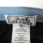 Hermes Cap Logo Snap Button Baby Blue Mnk 11 Hat — view 7