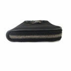 Prada Wallet Zip Closure Logo Triangle Plate Bijou Bear Black — view 3