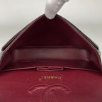 Chanel Shoulder Bag Quilted Double Flap CC Logo Leather Black — view 8