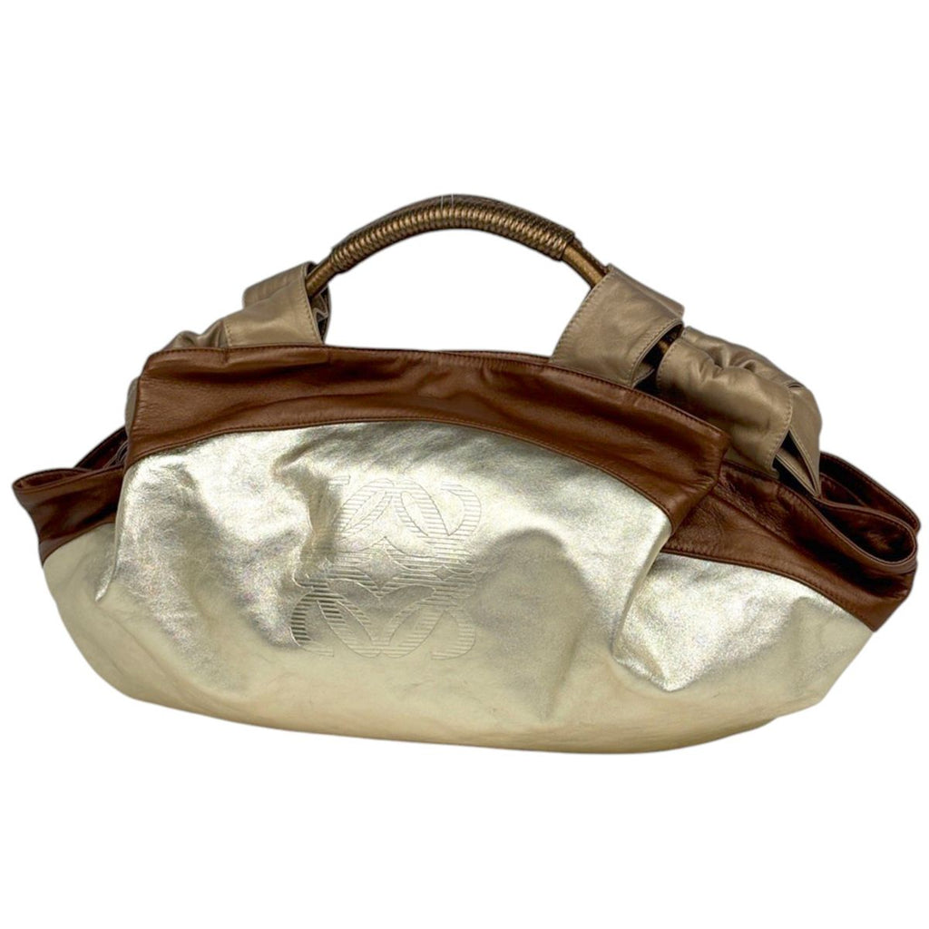 Loewe Handbag Nappa Aire Anagram Leather Gold