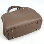 Louis Vuitton Montaigne MM Handbag 2-Way Monogram Empreinte Taupe — view 2