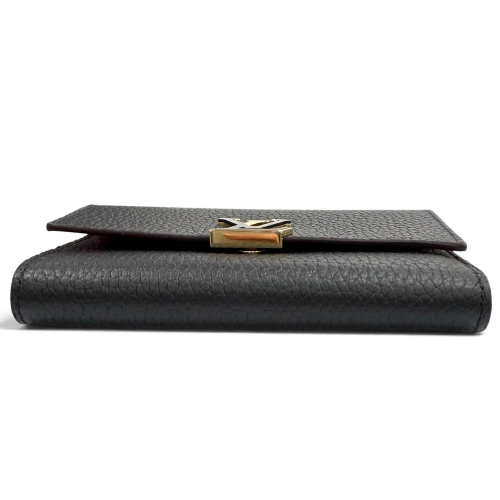 Louis Vuitton Portefeuille Capucines Compact Leather LV Logo Trifold Wallet — view 4