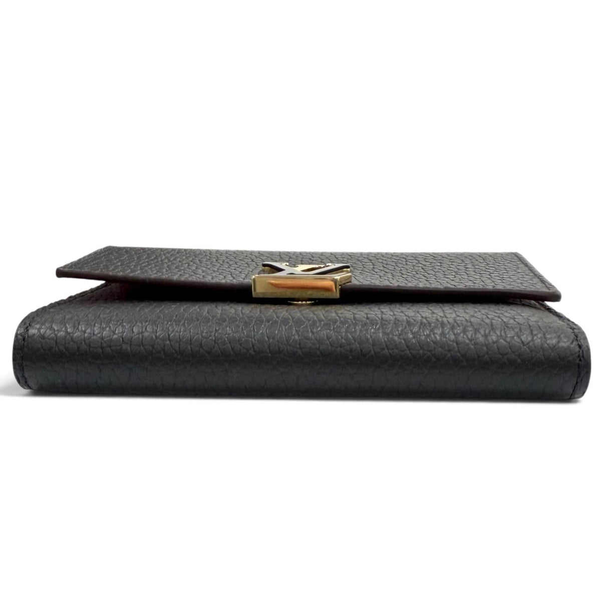Louis Vuitton Portefeuille Capucines Compact Leather LV Logo Trifold Wallet — view 4