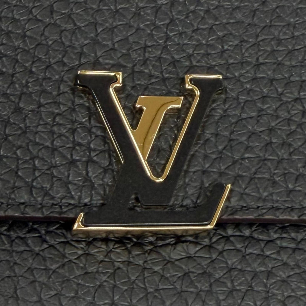 Louis Vuitton Portefeuille Capucines Compact Leather LV Logo Trifold Wallet — view 8
