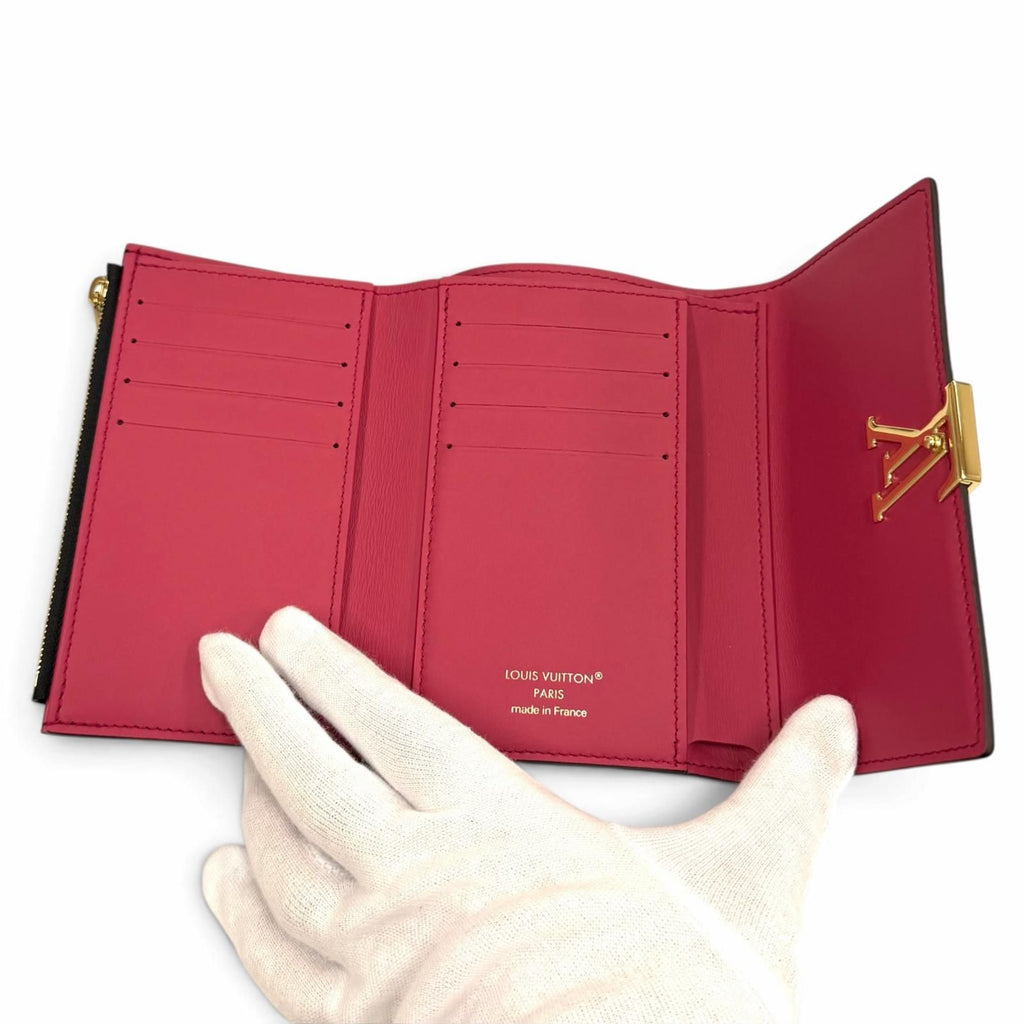 Louis Vuitton Portefeuille Capucines Compact Leather LV Logo Trifold Wallet — view 5