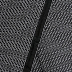 Hermes Cashmere Silk Blend Logo Chain Pattern Fringe Shawl Black Gray Scarf — view 8