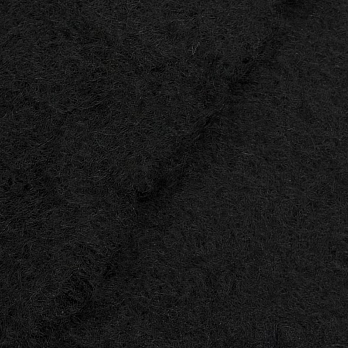 Loewe Mohair Wool Blend Leather Anagram Patch Fringe Scarf Black — view 5