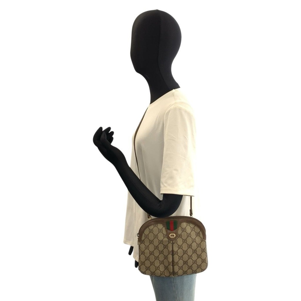 Gucci Vintage Sherry Line Beige GG Supreme Canvas 904 02 047 Shoulder Bag — view 6