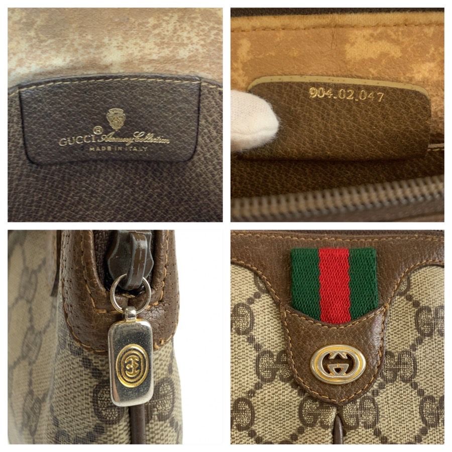 Gucci Vintage Sherry Line Beige GG Supreme Canvas 904 02 047 Shoulder Bag — view 3