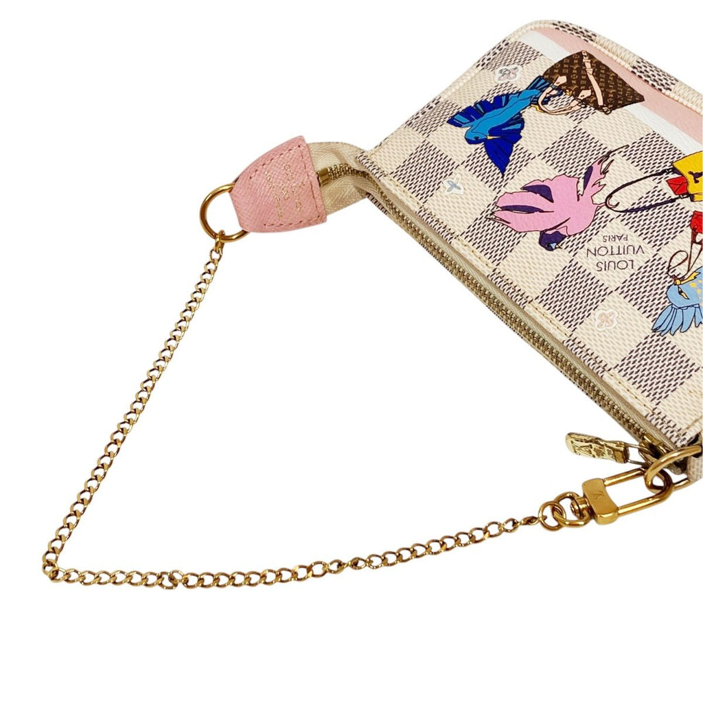 Louis Vuitton Mini Pochette Accessoires Damier Azur Pouch Canvas — view 7