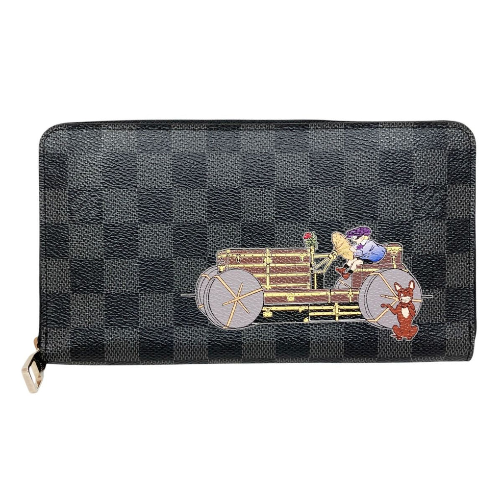 Louis Vuitton Zippy Organizer Damier Graphite Wallet Canvas