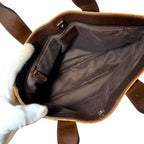 Gucci Handbag Leather GG Canvas — view 6