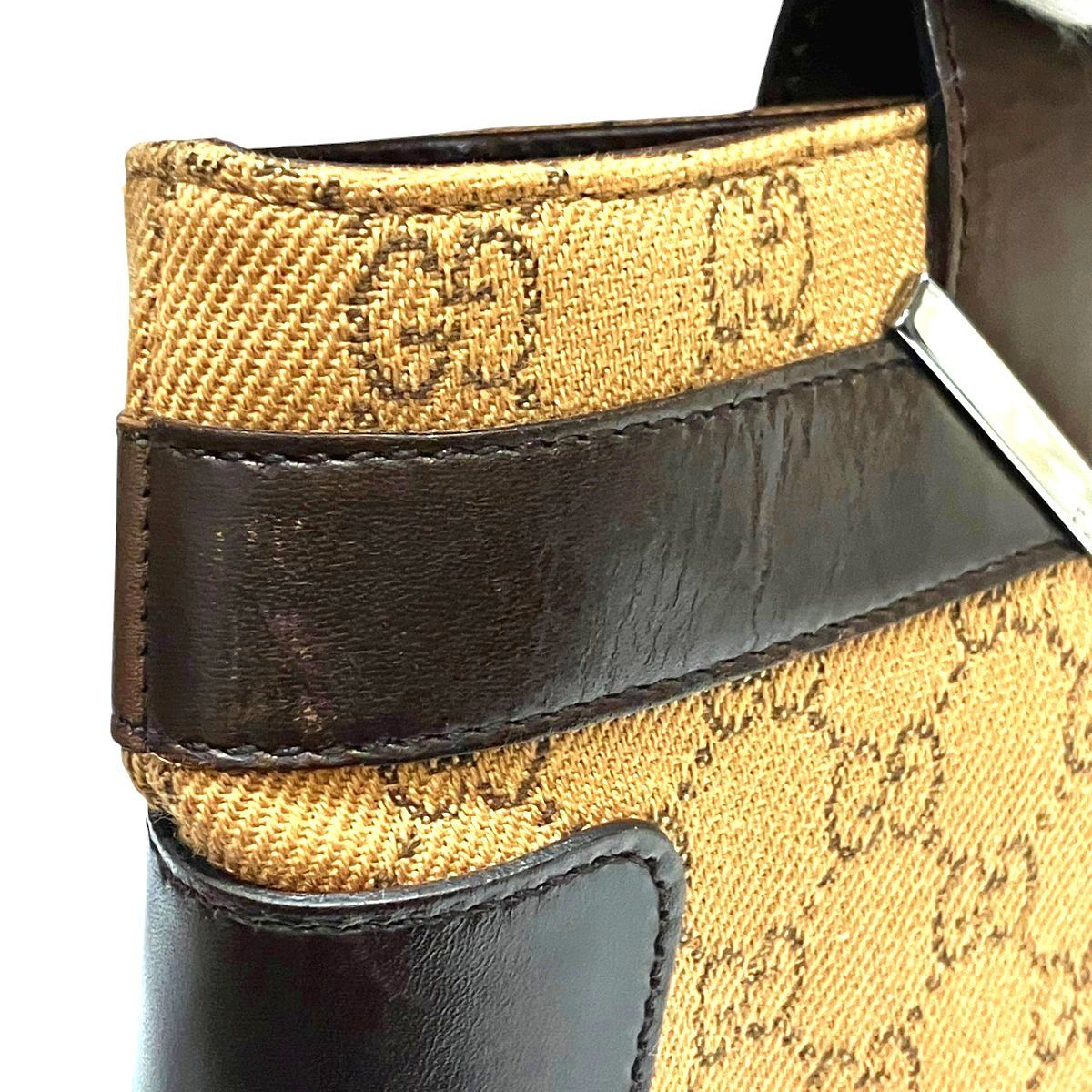 Gucci Handbag Leather GG Canvas — view 8