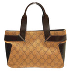 Gucci Handbag Leather GG Canvas — view 2