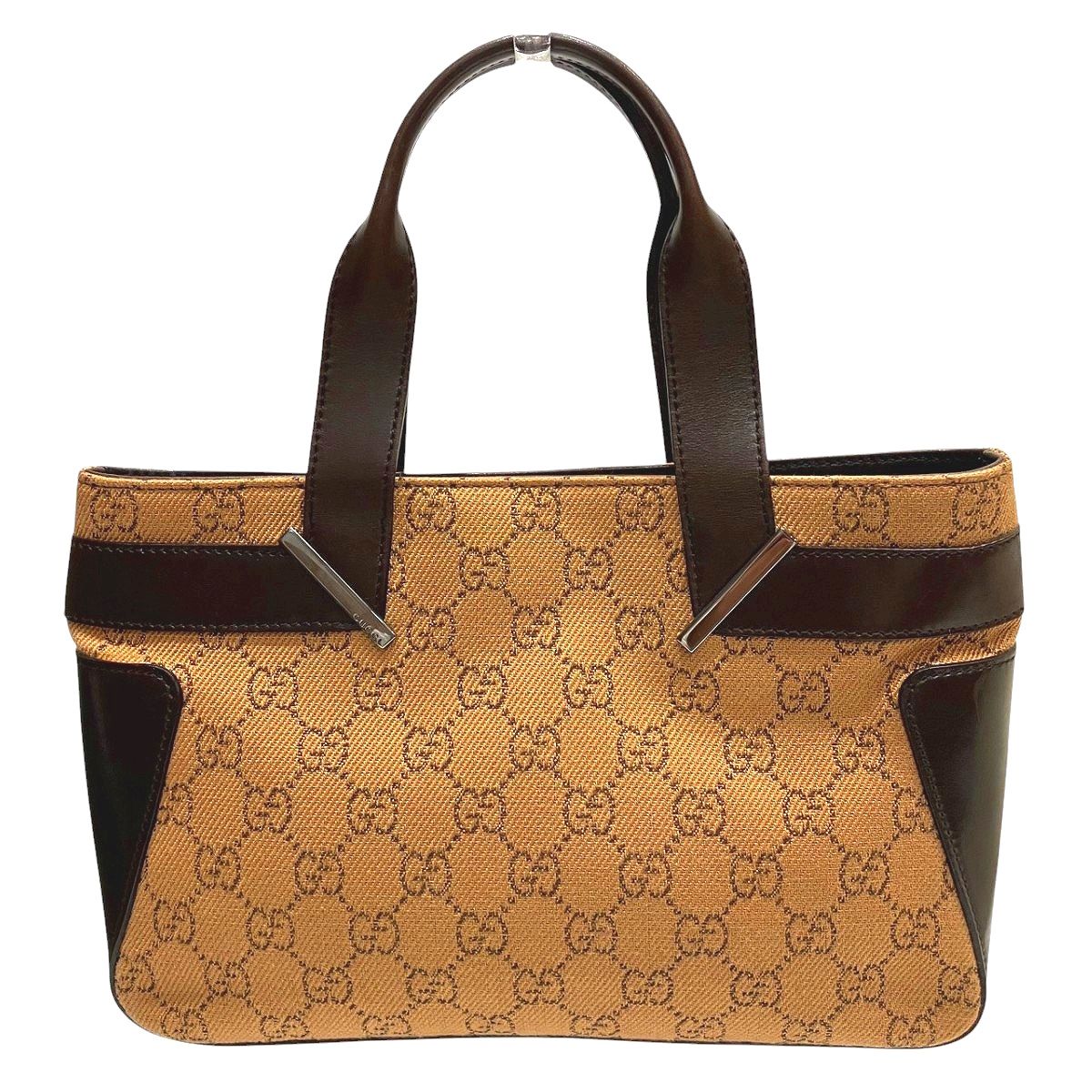Gucci Handbag Leather GG Canvas — view 2
