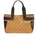Gucci Handbag Leather GG Canvas