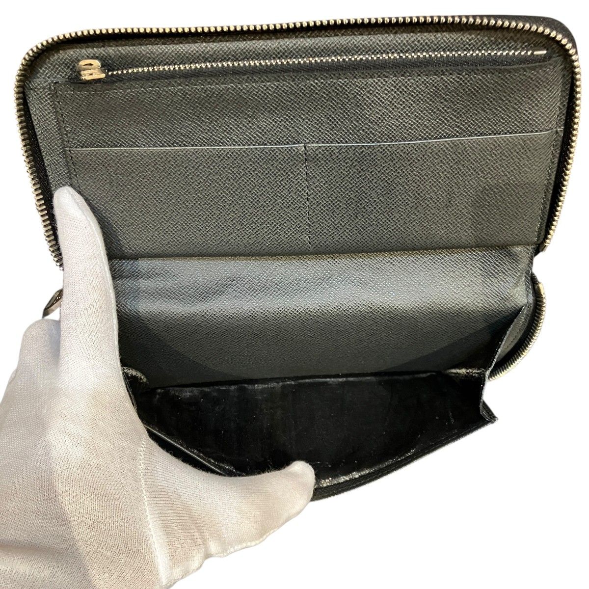 Louis Vuitton Zippy Wallet Vertical Damier Graphite Color Column Canvas — view 5