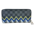 Louis Vuitton Zippy Wallet Vertical Damier Graphite Color Column Canvas